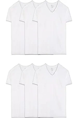 Fruit Of The Loom Herren Stay-Tucked V-Neck T-Shirt, , Groß (6er Pack)