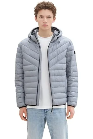 TOM TAILOR Herren 1042721 Lightweight Steppjacke mit Kapuze, 10716-Strut Grey, XXL