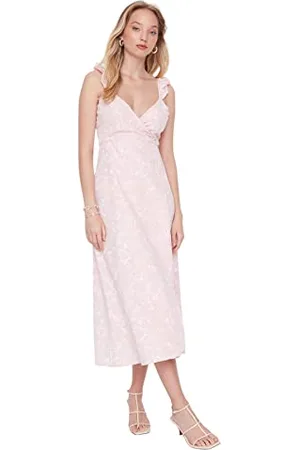 Trendyol Damen Mini Wrapover Regular Dress Kleid, , 42