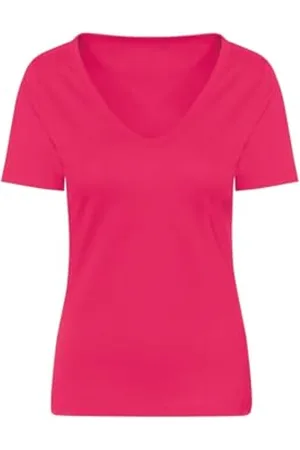 Trigema Damen V-Shirt aus Baumwolle/Elastan