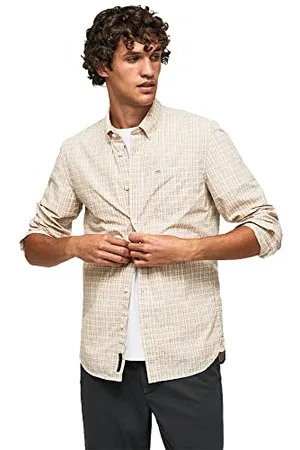 Pepe Jeans Herren Lincoln Shirt, Brown (Stone), XL