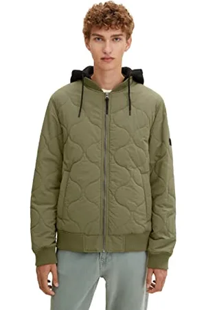 TOM TAILOR Herren Bomberjacke mit abnehmbarer Kapuze 1033644, , L