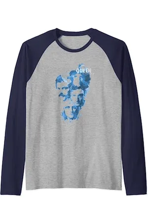 Queen Offizielle Gesichter Tinte Raglan Shirt - Universal Theme - Unisex-Erwachsene - - S