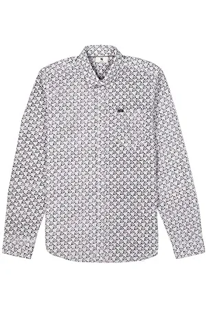 Garcia Herren Shirt Long Sleeve Hemd, White, S