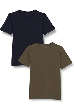 Minymo Unisex Kids Basic 32 SS (2-Pack) T-Shirt, Dark Olive, 116 (2er Pack)