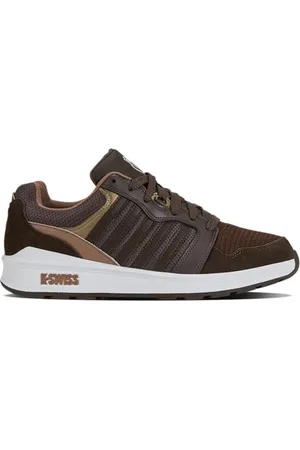 K-Swiss Herren Rival Trainer Sneaker, Schokoladenbraun/Toasted Coconut, 42.5 EU