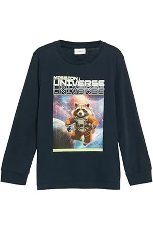 QS by s.Oliver Jungen 2156653 Langarmshirt Mit Frontprint, , 104-110 EU