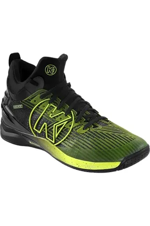 Kempa Unisex Attack Mid Sport-Schuhe, schwarz/Fluo gelb, 49 EU