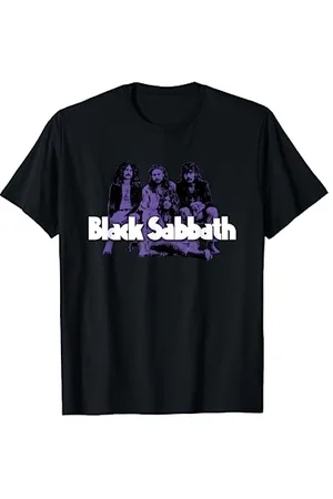 Black Sabbath Offizielles Foto in lila T-Shirt