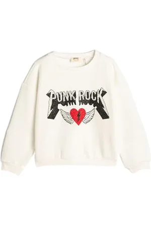 Koton Girls Sweatshirt Music Themed Crew Neck Sequined Detail Soft Interior