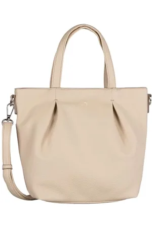 TOM TAILOR Laurie Damen Shopper Umhängetasche Reißverschluss Mittelgroß Weiß
