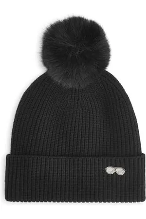 Karl Lagerfeld Damen Ribbed Sunglasses Pin Hat Beanie-Mütze, , Einheitsgröße