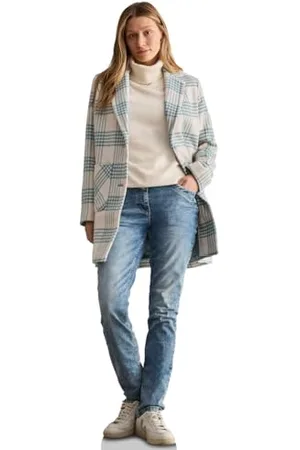 CECIL Damen B101200 Karierter Mantel, , XXL