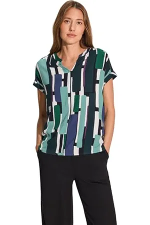 CECIL Damen B344981 Bluse mit Schriftzug-Detail, , XXL