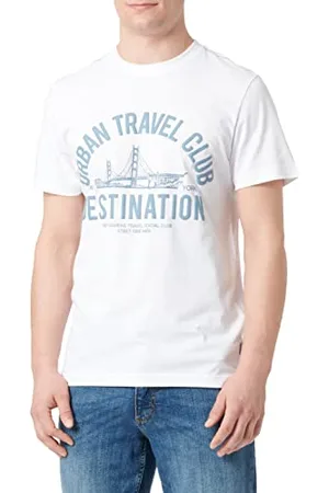 Street one Herren D318603 T-Shirt Bedruckt, White, M
