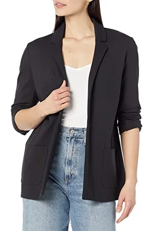 Amazon Damen Weicher Ponte-Blazer mit lockerer Passform, , XS