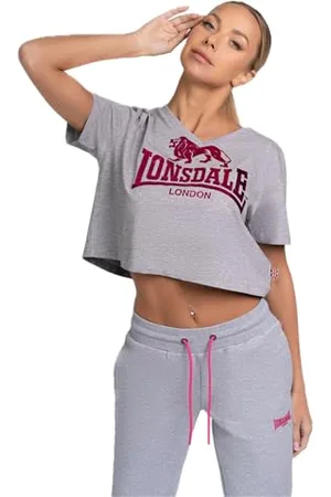Lonsdale London Heddle Cropped Oversized Short Sleeve T-shirt XS