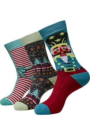 Urban classics Unisex TB3746-Christmas Nutcracker 3-Pack Socken, , 35-38