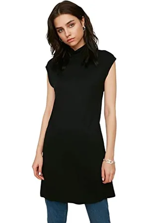 Trendyol Damen Steep Collar Sleeveless Tap-tunic Tunic Shirt, , S EU