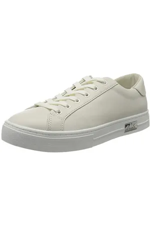 Armani Exchange Damen Cow Leather lace up Sneaker, Weiß (White + White A222)
