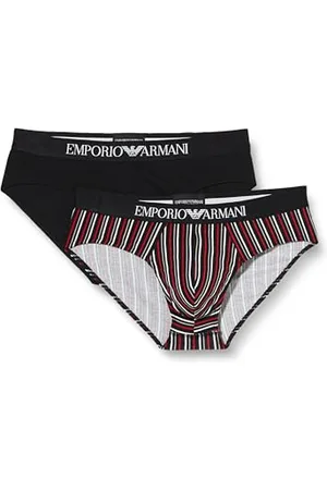 Emporio Armani Herren Stretch Cotton Classic Pattern Mix 2pack Briefs, , XL (2er Pack)
