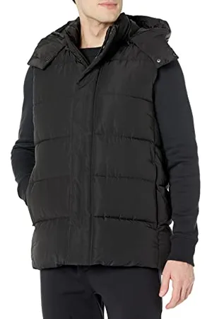 Amazon Herren Wasserabweisende Daunenweste aus recyceltem Polyester mit Kapuze in lockerer Passform (zuvor Amazon Aware), , S