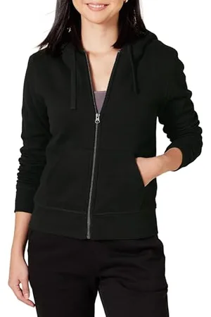 Amazon Damen Sherpa-gefütterte Fleece-Kapuzenjacke mit durchgehendem Reißverschluss (erhältlich in Übergröße), , XXL