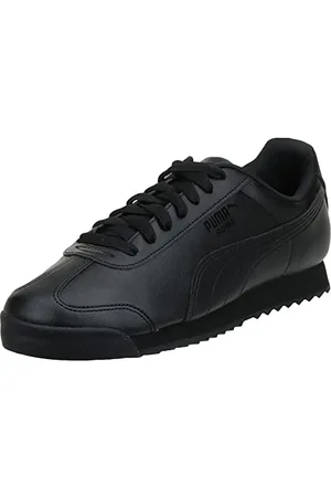 PUMA Herren Roma Sneaker, Basic Black-Black, 44.5 EU