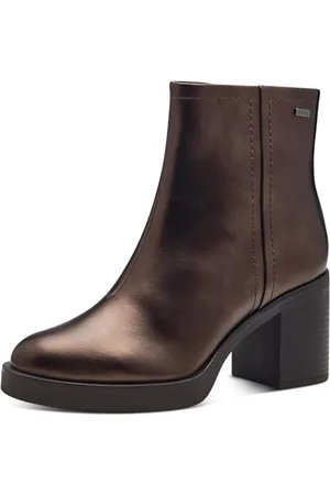QS by s.Oliver Damen Chelsea Boots mit Blockabsatz Elegant, Metallisch ( .), 36 EU