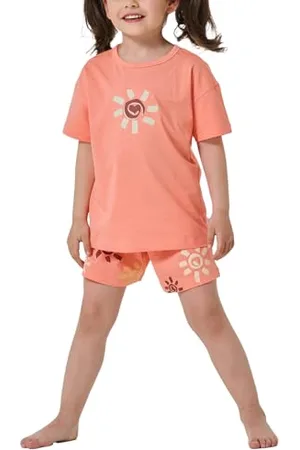 Schiesser Mädchen Schlafanzug Set Pyjama kurz-100% Organic Bio Baumwolle-Größe 92 bis 140 Pyjamaset, , 104