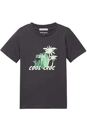 TOM TAILOR Jungen Kinder T-Shirt mit Wackelbild-Print , coal grey, 92/98