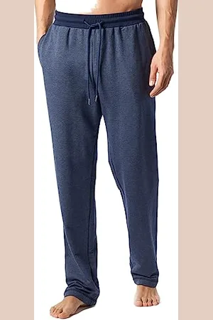Schiesser Herren Hose Lang Pyjamaunterteil, dunkelblau-gem, 56