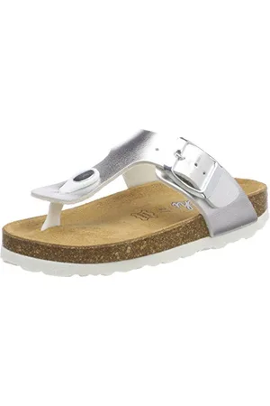 Lurchi Mädchen OTTIE Zehentrenner, Silber (Silver Metallic 39)