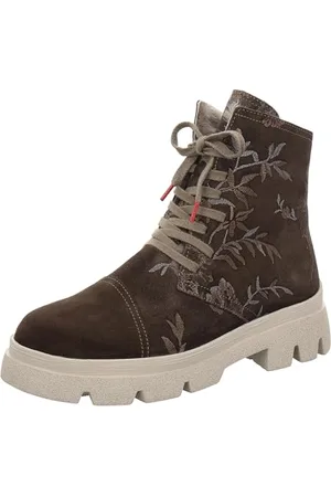 Think! Damen KANGAE chromfrei gegerbte Lammfell Schneestiefel, 3000 BARK/Kombi, 36 EU