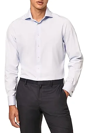 Hackett Hackett Herren Poplin Classic Dc Businesshemd, Blau (513SKY 513), 43 (Herstellergröße:167)