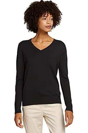 TOM TAILOR Damen Basic Pullover mit V-Ausschnitt 1028764, , XXS