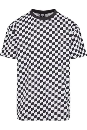 Urban classics Herren T-Shirt Oversized Check Tee, lässiges Check T-Shirt für Männer, Rundhals, Baumwolle, , XXL