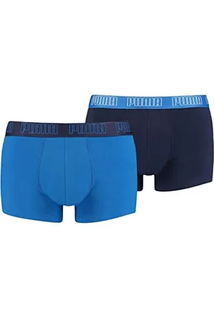 PUMA Herren Trunk Unterwäsche, Blau, L (2er Pack)