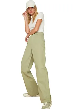 Trendyol High Wade Bein Jeans, Minze, 34