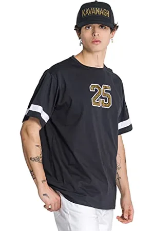 Gianni Kavanagh Herren Black GK25 Crystals Oversized Tee T-Shirt, , XS