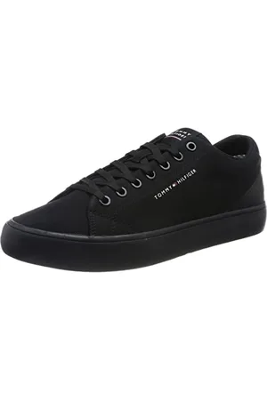 Tommy Hilfiger Herren Vulcanized Sneaker TH Hi Vulc Core Low Canvas Schuhe , (Black), 40 EU