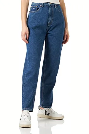 Tommy Hilfiger Damen Jeans Hose Mom Jeans High Rise, Blau ( Medium), 28W/30L