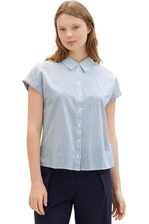 TOM TAILOR Damen Bluse mit Streifen, , XL
