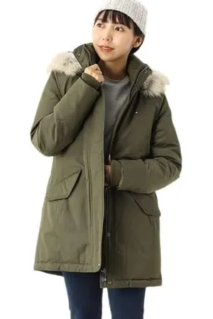 Tommy Hilfiger Damen Winterjacke Sorona Padded Parka, Grün (Army Green), 3XL