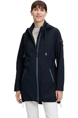 Betty Barclay Damen Outdoorjacke mit Abnehmbarer Kapuze Dunkelblau,38