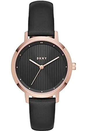 DKNY Damenuhren The Modernist, Dreizeiger Uhrwerk, 32mm Rose Gold Edelstahlgehäuse mit Lederarmband, NY2641