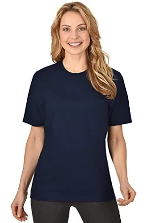 Trigema T-Shirt für Damen in Single-Jersey-Qualität mit Rundhals Ausschnitt - äußerst strapazierfähig und formstabil - Regular Fit / Unisex - 538202