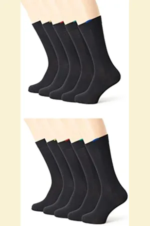 Dim Socken Eco Verstärkte Ferse Und Spitze Multipack Herren x10, Black, 39-42
