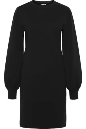 Y.A.S Y.A.S Damen FONNY LS Knit Dress S. NOOS Strickkleid, Black, Medium