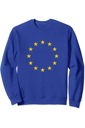 Europe Europa Europäische Flagge Gelbe Sterne EU Wahlen Europäer Sweatshirt
